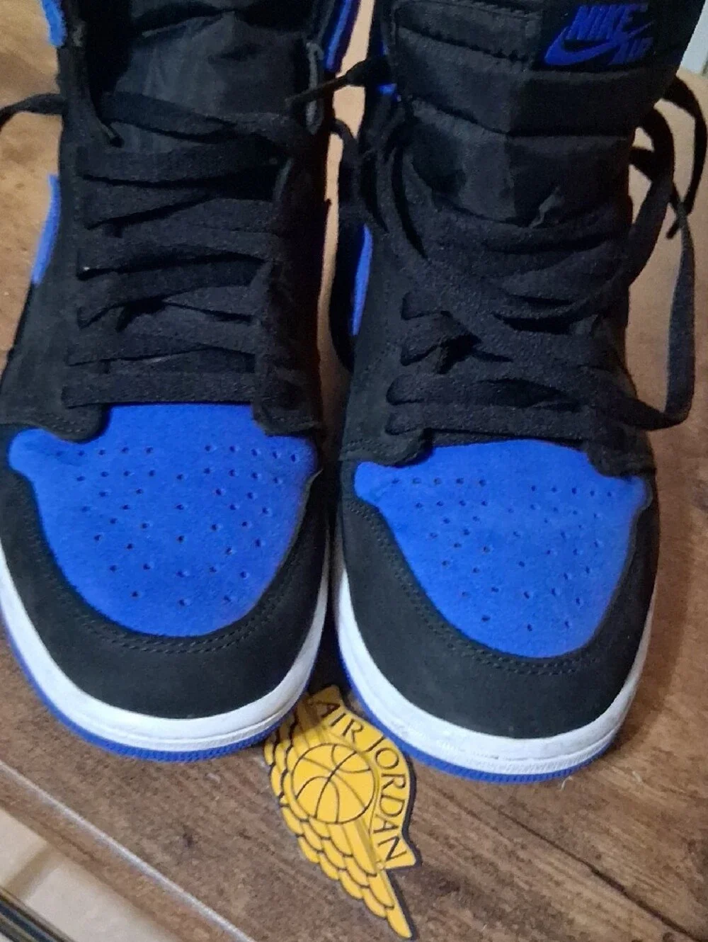 Jordan Men’s High-Top Athletic Shoes in Black and Blue